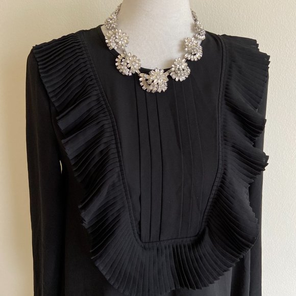 CeCe By Cynthia Steffe Elegant Ruffle Round Neck Dress - Picture 5 of 8